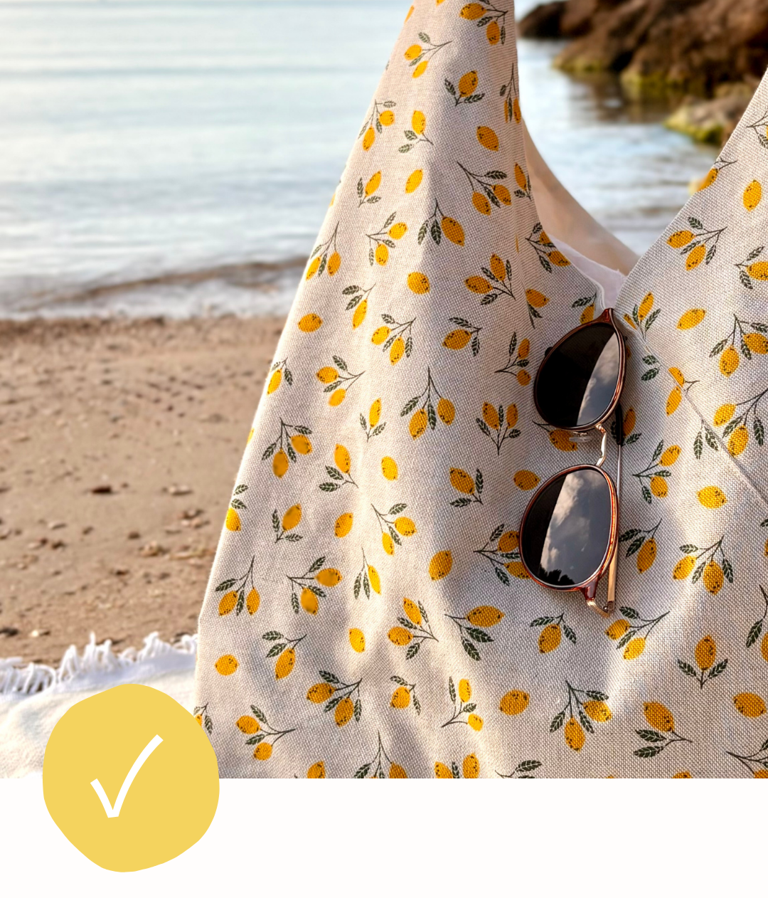 Strandtasche nähen am Strand