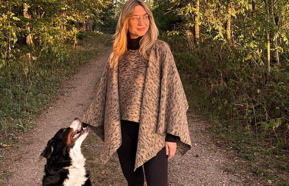 Kostenloses Schnittmuster: Poncho aus Loden nähen