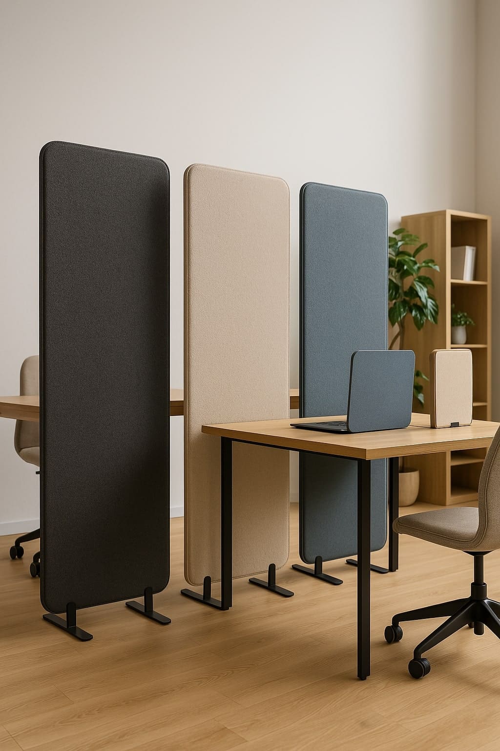 Schallabsorbierende Trennwände als flexible Akustiklösung im Büro & am Arbeitsplatz