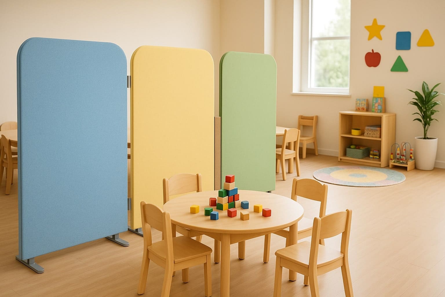 Trennwände in Schulen und Kindergärten