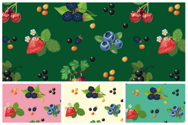 Baumwollstoff - Garten-Beeren 