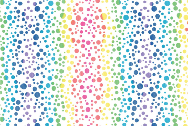 Outdoorstoff - Regenbogen-Tupfen 