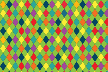 Colourful Diamonds - Satin-Stoff 