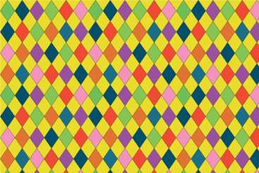 Allround Stoff - Colourful Diamonds Gelb