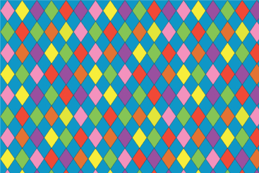 Allround Stoff - Colourful Diamonds Grün