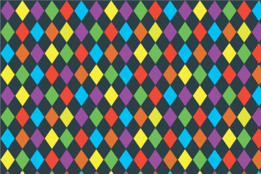 Allround Stoff - Colourful Diamonds Grau