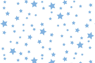 Blackout-Stoff - Sternenhimmel Weiß/Hellblau
