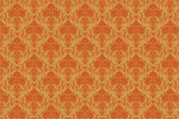 Blackout-Stoff - Barock - Elegance-Ornament Gelb/Orange