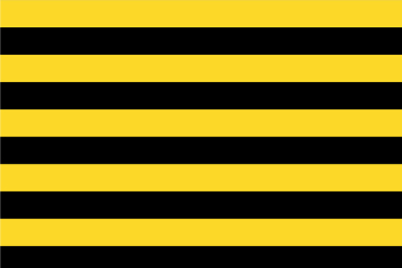 Kuschelfleece - Querstreifen - Schwarz/Gelb 