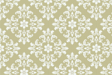 Pannesamt - Barock - Luxury-Ornament Weiß/Beige