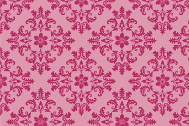 Pannesamt - Barock - Luxury-Ornament Rosa/Pink