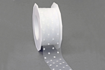 Tüllband kleine Punkte - 40 mm breit - 25 m 