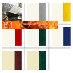 PVC-Markisen-Folie Deluxe - Blockstreifen - permanent B1 