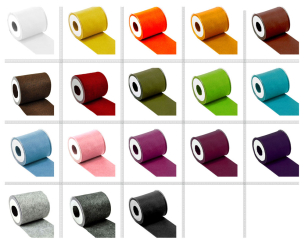 Filzband - 10 cm breit - 5 Meter-Rolle - 1 mm stark - Uni 