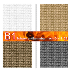 Sonnenschutzgewebe - permanent schwer entflammbar - 300 cm 