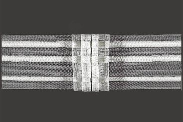 Gardinenband 3er-Falte, 2,5-fach Stoffzugabe - 50 mm - transparent 
