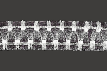 Smokband - 2,5-fach Stoffzuschlag - transparent - 50 mm 