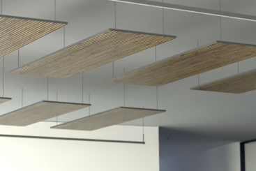 Akustikpaneel Decke - Holz-Paneele - inkl. Befestigung - 180 x 70 cm 