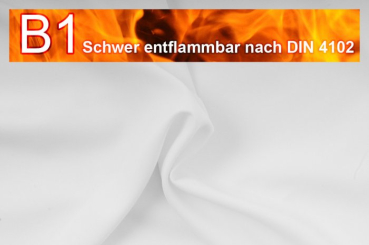 Allround Stoff - schwer entflammbar - Weiß - 3,0 Meter Weiß