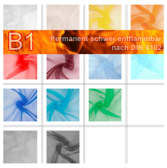 Organza - permanent schwer entflammbar - 300 cm 