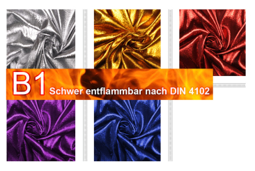 Glitzereffektstoff - schwer entflammbar - 300 cm 