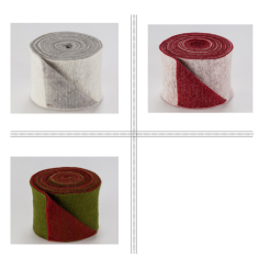 Wollfilz-Band 7,5 cm breit - zweifarbig - 5 m-Rolle 