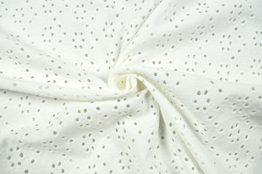 Jersey-Lochstickerei - Lotta - Creme 