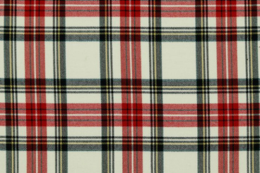 Bekleidungsstoff Edinburgh - Creme/Rot 