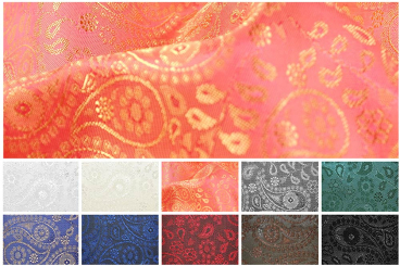 Viskose-Taft - Flower-Paisley Jacquard 