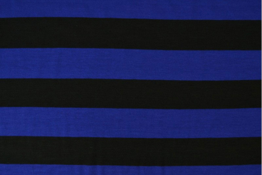 Jersey-Stoff Viskose - Ringel - Royal/Schwarz 