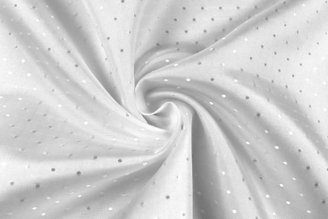 Jacquard-Taft Premium - Tupfen - Weiß 