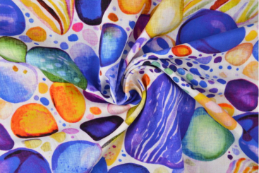 Viskosestoff - 3D-Optik - Art Drops 