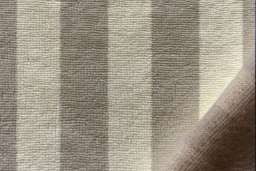 Frotteestoff Bambus - Beige/Grau 