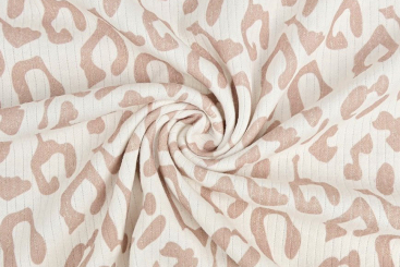 Feinripp-Jersey mit Leo-Print 
