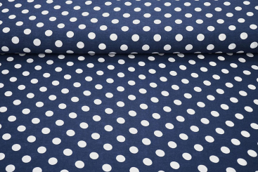 Gewaschener Viskosestoff Navy Dots 