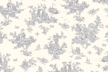 Viskose-Stoff mit Toile de Jouy 
