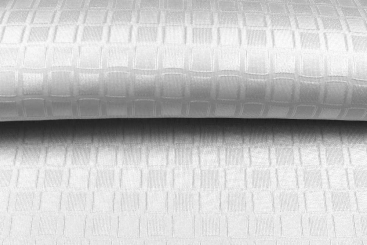 Weißes Abstandsgewirke mit Karo-Struktur 