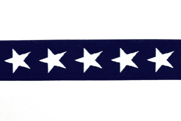 Gummiband - Stars - 40 mm - Navy 