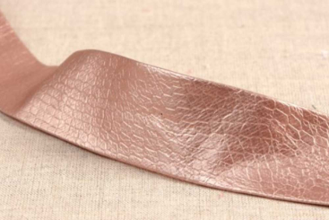 Kunstleder-Einfassband - Metallic - Rosé 