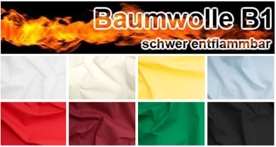 Baumwollstoff - schwer entflammbar 