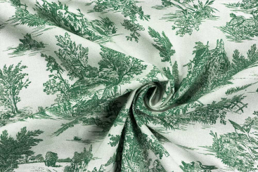 Baumwollstoff Toile - 280 cm - Erntedank - Grün 
