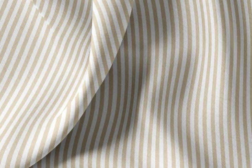 Baumwollstoff mit Streifen - Creme/Sand 