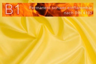 Taftstoff permanent schwer entflammbar - 310 cm - Gelb - 1,0 Meter Gelb
