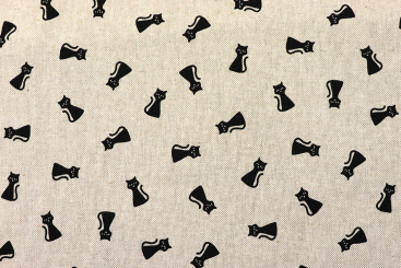 Dekostoff Leinenoptik - Tiny Cats 