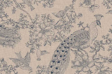 Dekostoff im Leinen-Look - Toile de Peacock 