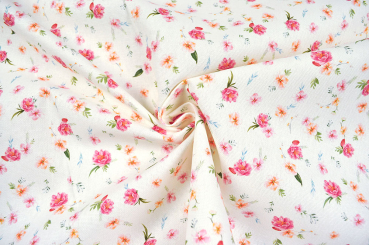 Baumwollstoff für Bettwäsche - Blümchen Rosalia - 280 cm breit 