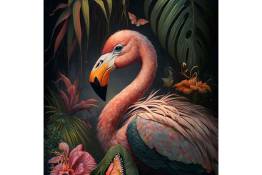 Samt-Panel Deluxe - Fantastic Flamingo 