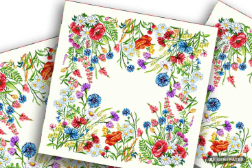 Kissenpanel - Gobelin - Blumenwiese 