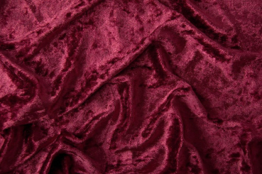 Pannesamt B1 schwer entflammbar - Deluxe Edition Bordeaux