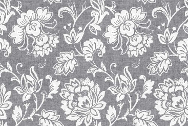 Deko-Outdoorstoff - Tropic Flower - Grau 
